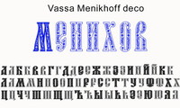 Шрифт Vassa Menikhoff deco